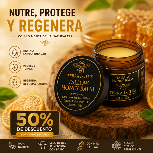 Bálsamo Orgánico de Sebo de Res y Miel - ELIMINA ESTRIAS, ACNE Y LINEAS DE EXPRESION EN SEGUNDOS😲